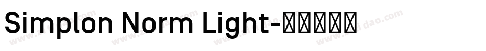 Simplon Norm Light字体转换